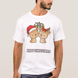 Weihnachtspaarung – Süßes Hirschpaar zum Fest T-Shirt