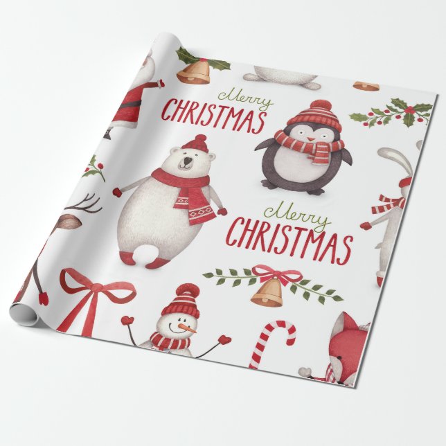 WeihnachtsPackpapier Geschenkpapier (Ungerollt)