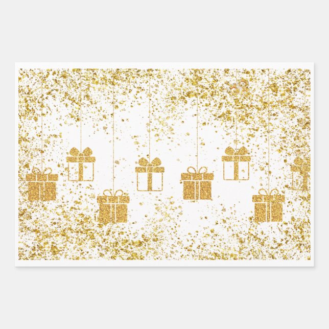 Weihnachtspackung Geschenkpapier Set (Vorderseite)