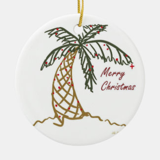 Weihnachtspalme Keramik Ornament