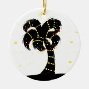 Weihnachtspalme Keramik Ornament