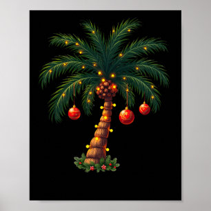 Weihnachtspalme Tree Festliche Lichter Niedlich Tr Poster