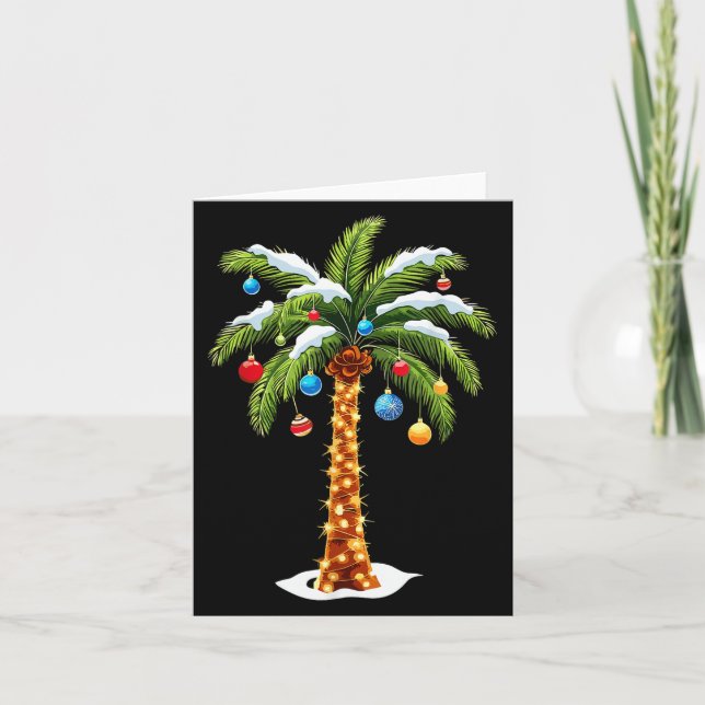 Weihnachtspalme Tree Hawaiian Trocal Xmas Karte (Vorderseite)
