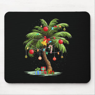 Weihnachtspalme Tree Light Hawaiian Tropical Xmas  Mousepad