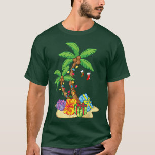 Weihnachtspalme Tropische Xmas Kokosbeleuchtung F T-Shirt