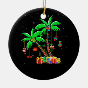 Weihnachtspalme tropische Xmas Kokospalmen Lichter Keramik Ornament