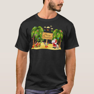 Weihnachtspalme tropische Xmas Kokospalmen Lichter T-Shirt