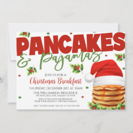 Weihnachtspancakes und Pajamas Party Einladung