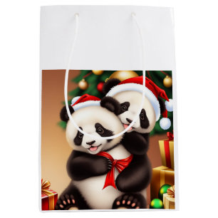 Weihnachtspanda Mittlere Geschenktüte