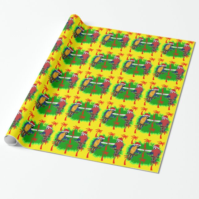 WEIHNACHTSPAPAGEIEN GESCHENKPAPIER (Ungerollt)