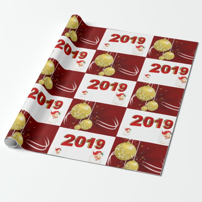 Weihnachtspapier 2019 geschenkpapier (Ungerollt)