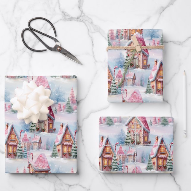 Weihnachtspapier-Design Geschenkpapier Set (Vorderseite)