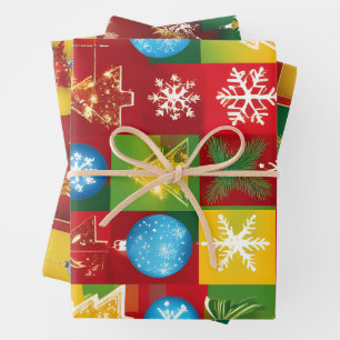 Weihnachtspapier   Einmalpapier Geschenkpapier Set