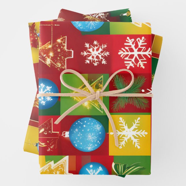 Weihnachtspapier | Einmalpapier Geschenkpapier Set (Beispiel)
