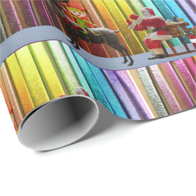 Weihnachtspapier Elf Geschenkpapier (Rolleneckpunkt)