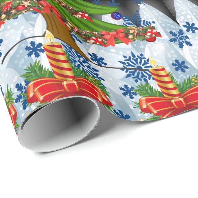 Weihnachtspapier Geschenkpapier (Rolleneckpunkt)