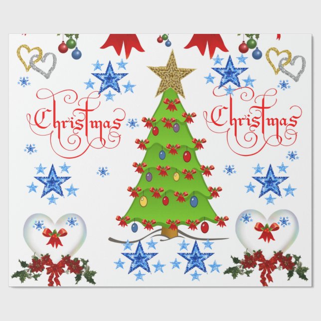 Weihnachtspapier Geschenkpapier (Flach)