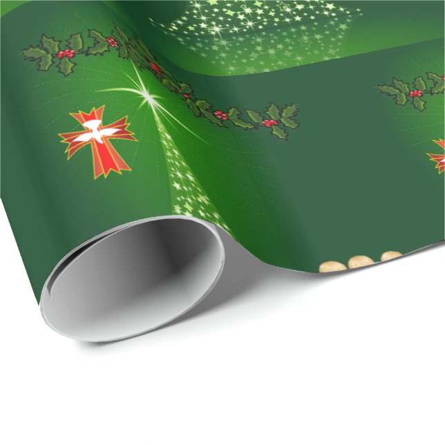 Weihnachtspapier Geschenkpapier (Rolleneckpunkt)