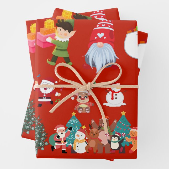 Weihnachtspapier Geschenkpapier Set (Beispiel)
