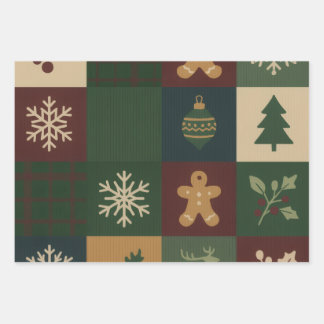 Weihnachtspapier Geschenkpapier Set