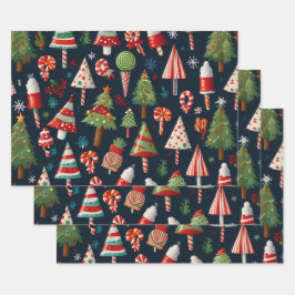 Weihnachtspapier Geschenkpapier Set