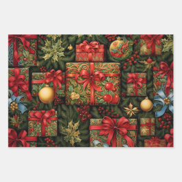 Weihnachtspapier Geschenkpapier Set