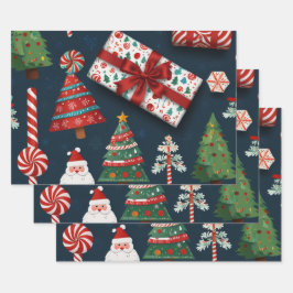 Weihnachtspapier Geschenkpapier Set