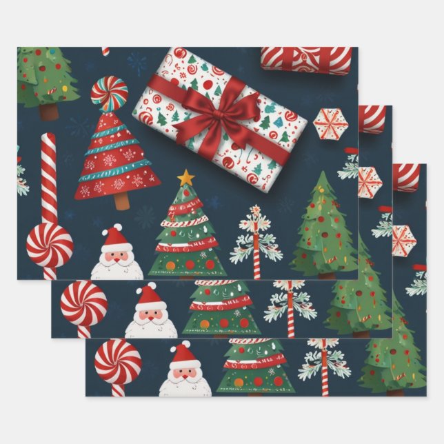Weihnachtspapier Geschenkpapier Set (Set)