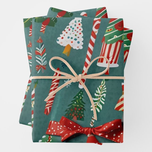 Weihnachtspapier Geschenkpapier Set (Beispiel)