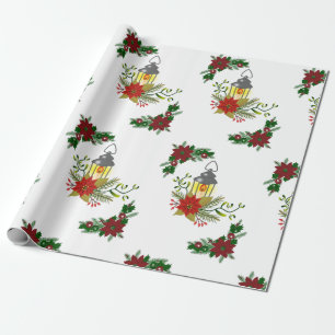 Weihnachtspapier Gold Kerzen Geschenkpapier