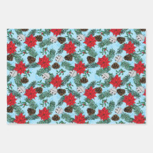 Weihnachtspapier in Blau