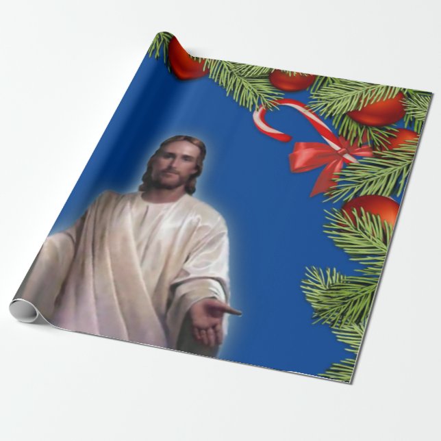 Weihnachtspapier Jesus Geschenkpapier (Ungerollt)