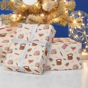 Weihnachtspapier mit Backmuster Geschenkpapier