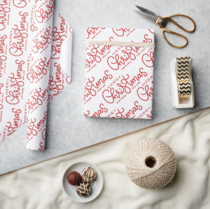 Weihnachtspapier mit festem Skript Geschenkpapier