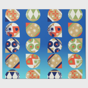 Weihnachtspapier mit modernen Ornamenten in Bold-O Geschenkpapier