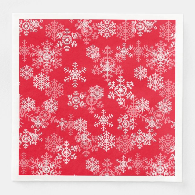 Weihnachtspapier Napkins-Snowflakes Paper Dinner N Serviette (Vorderseite)