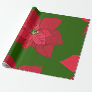 Weihnachtspapier Rote Blume Geschenkpapier
