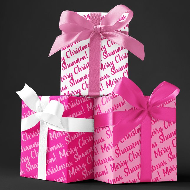 Weihnachtspapier-Set mit 3 Bögen Geschenkpapier Set (Celebrate the holidays this year with these fun personalized wrapping paper sheets! )