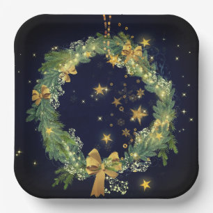 Weihnachtspapier-Teller extravagant Pappteller