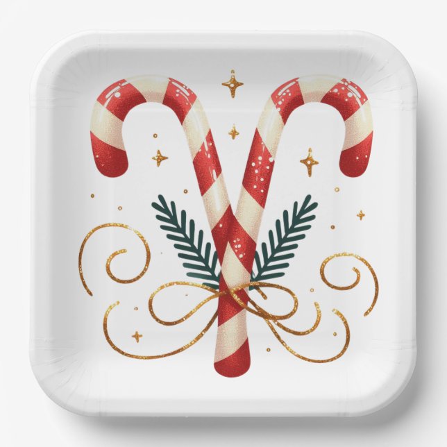 Weihnachtspapier-Teller extravagant Pappteller (Vorderseite)