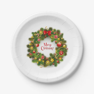 Weihnachtspapier-Teller/Kranz Pappteller
