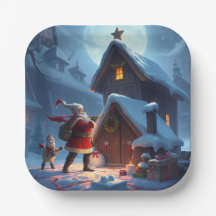 Weihnachtspapier-Teller