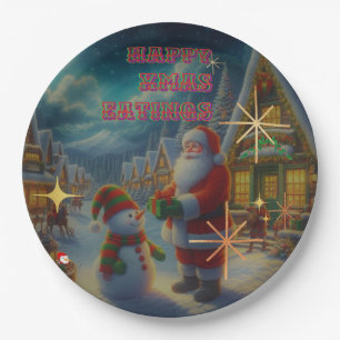 Weihnachtspapier-Teller Pappteller