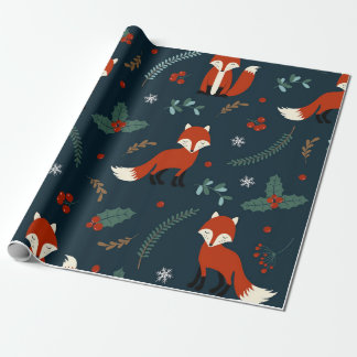 Weihnachtspapier (Thema Red Fox) Geschenkpapier