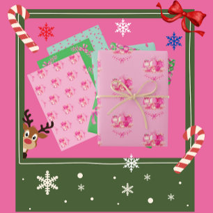 Weihnachtspapier-Trio  Geschenkpapier Set