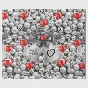 Weihnachtspapier Vintag Hearts Geschenkpapier