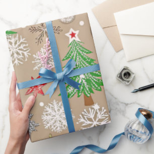 Weihnachtspapier von Silvery Kraft Geschenkpapier