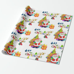 Weihnachtspapier Weihnachtsmann Geschenkpapier