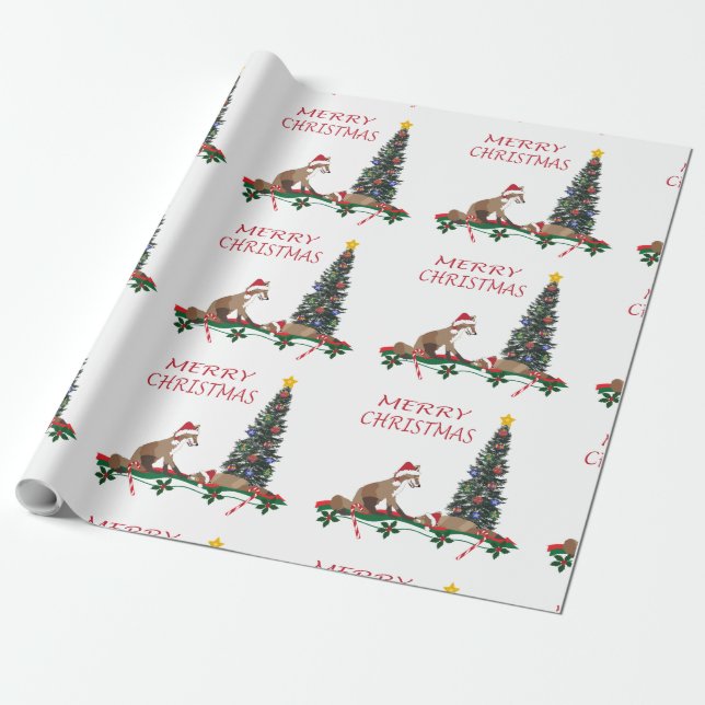 Weihnachtspapier, Wildtiere  Geschenkpapier (Ungerollt)