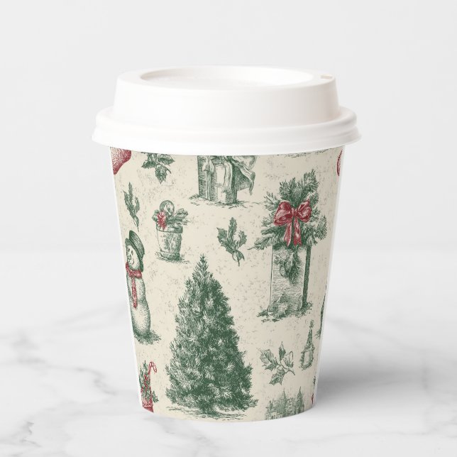 Weihnachtspapierbecher Pappbecher (Vorderseite)